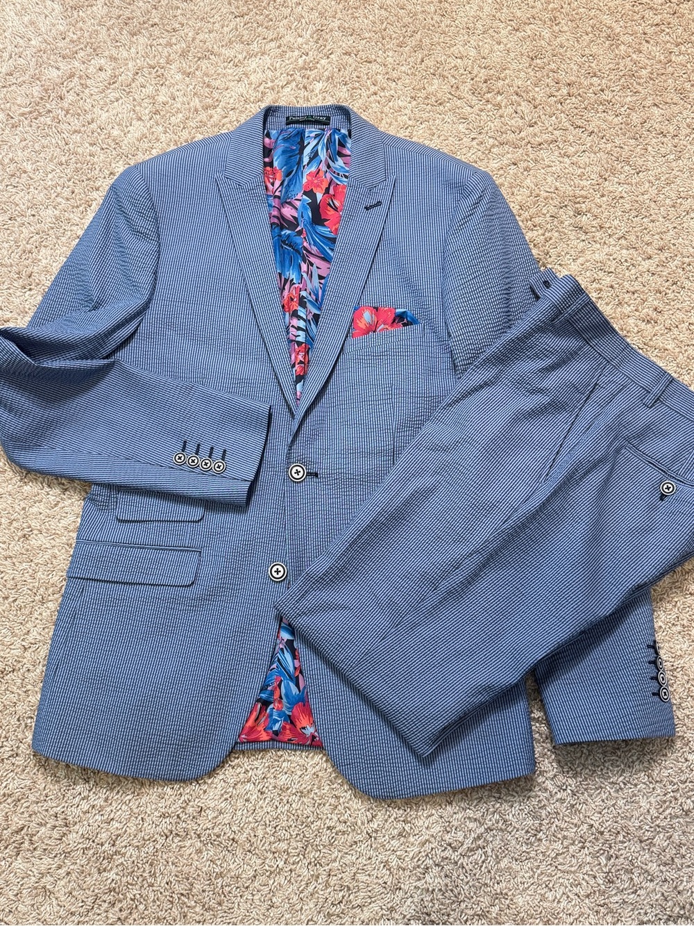Paisley & Gray Ashton Men's Slim Fit Suit Jacket Peak Lapel, Stylish Design